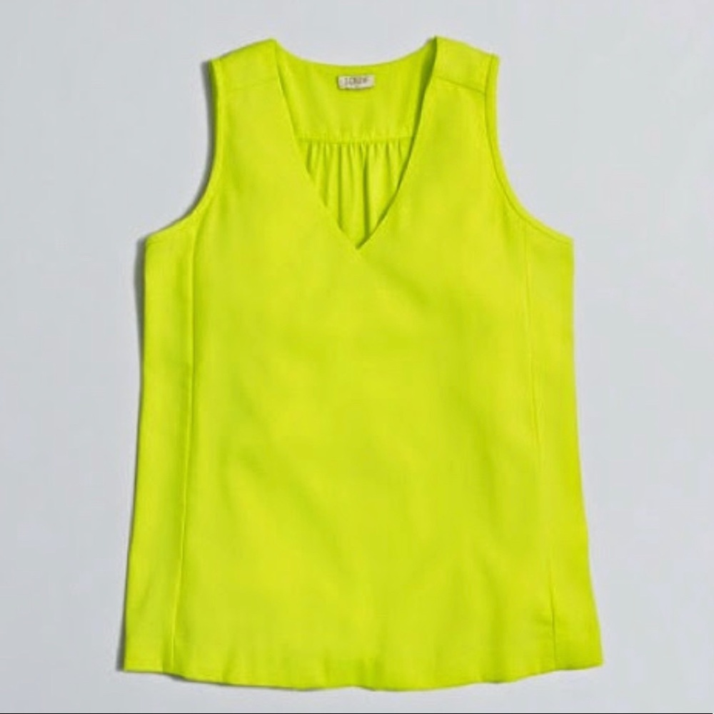 3/$25 J.Crew V-Neck Sleeveless Tank Bright Kiwi